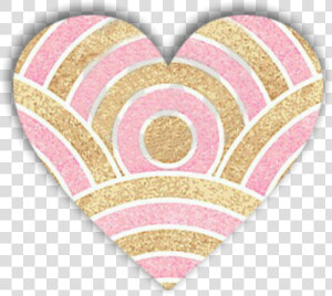 Glitter Heart Love Decoration Scrapbooking Overlay   Stripes Pink With Gold Background  HD Png Download