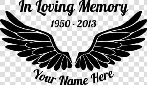 In Loving Memory Angel Wings Sticker   Memory Of Angel Wings  HD Png Download