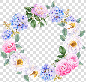 Flower Wreath Watercolor   Flower Wreath Watercolor Png  Transparent Png