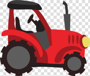 Transportation Clipart Tractor   Tractor Red Clip Art  HD Png Download