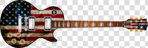 Usa Flag Guitar Wrap Skin   Guitar With American Flag  HD Png Download