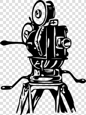 Camera  Film  Footage  Movies  Old  Retro  Tripod   Clip Art Film Camera  HD Png Download