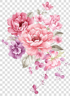 Ftestickers Watercolor Flowers Bouquet Pink   Watercolor Flower Bouquet Png  Transparent Png