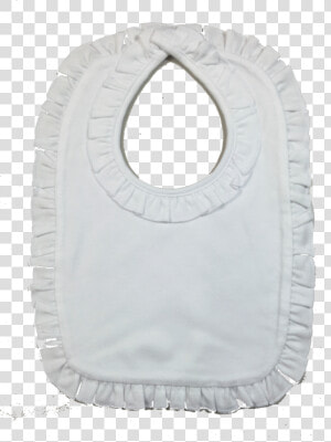 White Ruffle Baby Bib  HD Png Download