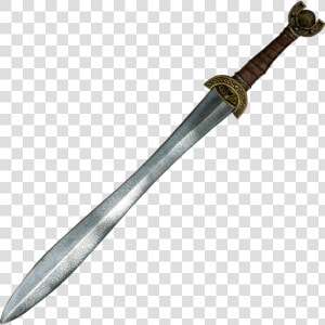 Celtic Leaf Larp Sword   Black And Gold Sword  HD Png Download