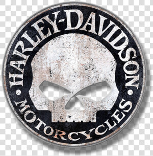 Harley davidson® Skull Metal Circle Sign   Skull Harley Davidson Logo  HD Png Download