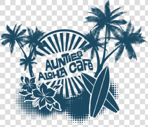 T shirt Design By Pedro Nuno For Tnt Aloha Cafe   Png   Palm Tree Silhouette  Transparent Png