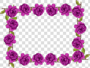 Download Purple Border Frame Png Transparent Picture   Transparent Png Flower Purple Png  Png Download