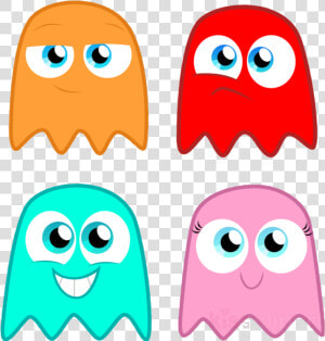 Pacman Ghost Drawing Clipart Baby Pac man Ms Transparent   Ms Pac Man Ghosts  HD Png Download