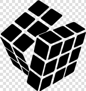 Rubiks Cube Black And White  HD Png Download