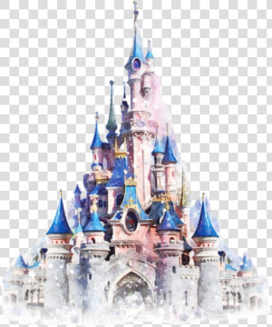  watercolor  castle  kingdom  cinderella  princess   Disneyland Park  Sleeping Beauty  39 s Castle  HD Png Download