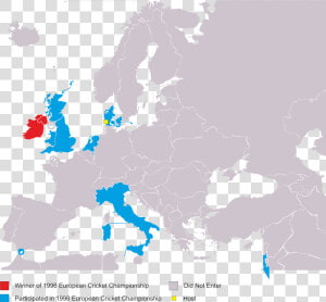 1996 Ecc Participants   Map Of Austria And Serbia  HD Png Download