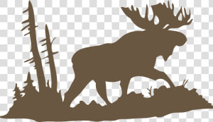 Moose   Moose Silhouette  HD Png Download