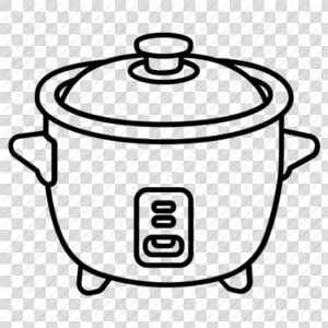 Transparent Cornbread Clipart   Rice Cooker Clip Art Black And White  HD Png Download