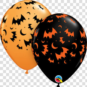 Flying Bats  amp  Moons Balloons   Halloween Latex Balloons  HD Png Download