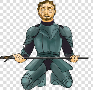 An Illustration Of Post Malone Dressed As A Knight    Cartoon  HD Png Download