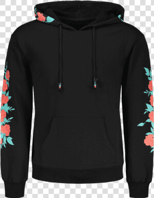 Trendy Pullover Floral Print Hoodie   Pullover Floral Print Hoodie  HD Png Download