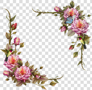  flowers  flower  floral  corners  corner  frames  frame   Transparent Floral Page Border  HD Png Download