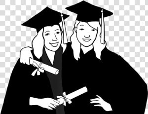 Graduation Clipart   Graduation Png Black And White  Transparent Png