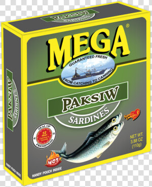 Mega Sardines Paksiw In Pouch 110g   Mega Sardines Paksiw  HD Png Download