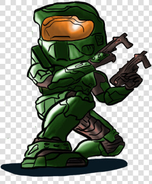 Chibi Master Chief Cartoon Clipart   Cartoon Halo Game Png  Transparent Png