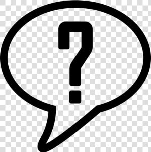 Speech Balloon Outline With Question Mark   Question Mark Balloon Icon Png  Transparent Png