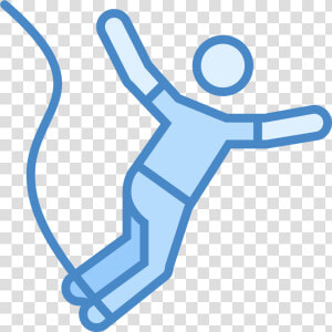 The Bungee Jumping Icon Is A Icon With A Person Falling  HD Png Download