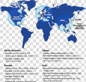 World Map Showing Global Ophthalmic Operations In Over   World Map Clipart  HD Png Download