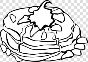 Transparent Pancake Clipart Png   Pancake Clipart Black And White Transparent  Png Download