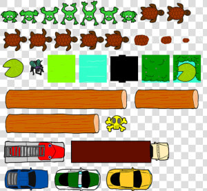 Game Graphics Png Sprite   Frogger Sprite Sheet  Transparent Png