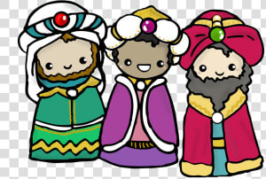 Dibujos Kawaii De Los Reyes Magos  HD Png Download