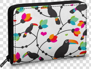 Dailyobjects Tree Tucan Zipper Slim Card  amp  Coin Wallet   Toucan  HD Png Download