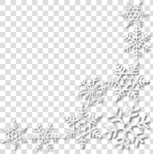 Snowflake Clipart Corner   Transparent Background Snowflake Border Clip Art  HD Png Download