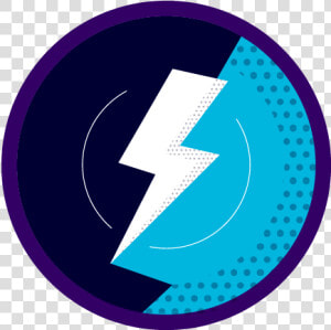 Flash Sticker Halftone Lightning Icon Flash Sticker   Circle  HD Png Download