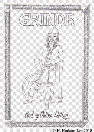 Grindr God Of Online Dating   Line Art  HD Png Download