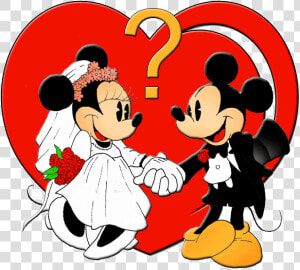 Mickey And Minnie Love Png   Mickey And Minnie Mouse Wedding  Transparent Png