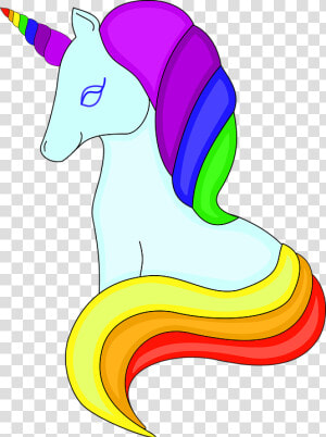 Unicorn  Rainbow  Cute  Pretty  Colorful  Horse  Animal   Gambar Kuda Pelangi Kartun  HD Png Download