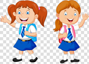 Cartoon School Royalty free   Cartoon School Kids  HD Png Download