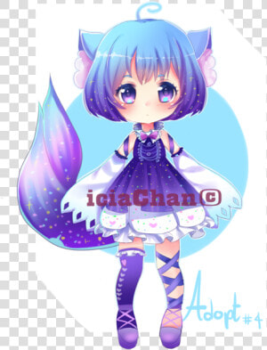 Closed Adopt Neko Auction   Kawaii Purple Galaxy  HD Png Download