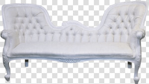 White Velvet Sofa   Studio Couch  HD Png Download