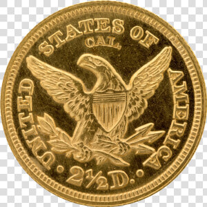 1848 Cal Liberty Head Quarter Eagle Reverse  HD Png Download