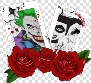 The Harley Quinn Cards   Joker And Harley Quinn Drawings  HD Png Download