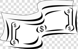 Money Sign Clip Art Black And White Free Clipart   Dollar Bill Clipart Black And White  HD Png Download