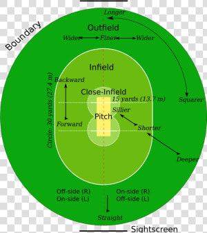 A Typical Cricket Field   Cricket Rules  HD Png Download