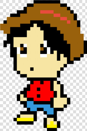 Luffy One Piece   Pixel Art One Piece  HD Png Download