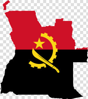 Angola  Flag  Map  Geography  Outline  Africa  Country  HD Png Download