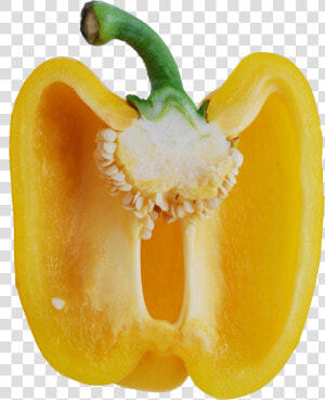 Bell Pepper Half   Half A Yellow Pepper  HD Png Download