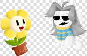 Underswap Temmie And Undertale Flowey  HD Png Download