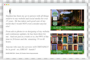 Dc Keeton Home Improvements  Television Spot   Online Advertising  HD Png Download