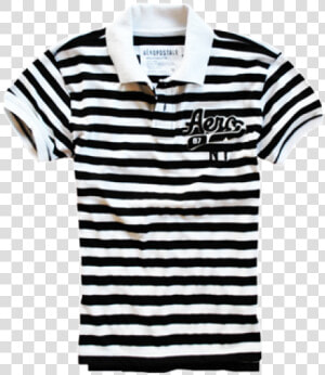  aeropostale Black  amp  White Stripes Polo Tshirt  HD Png Download